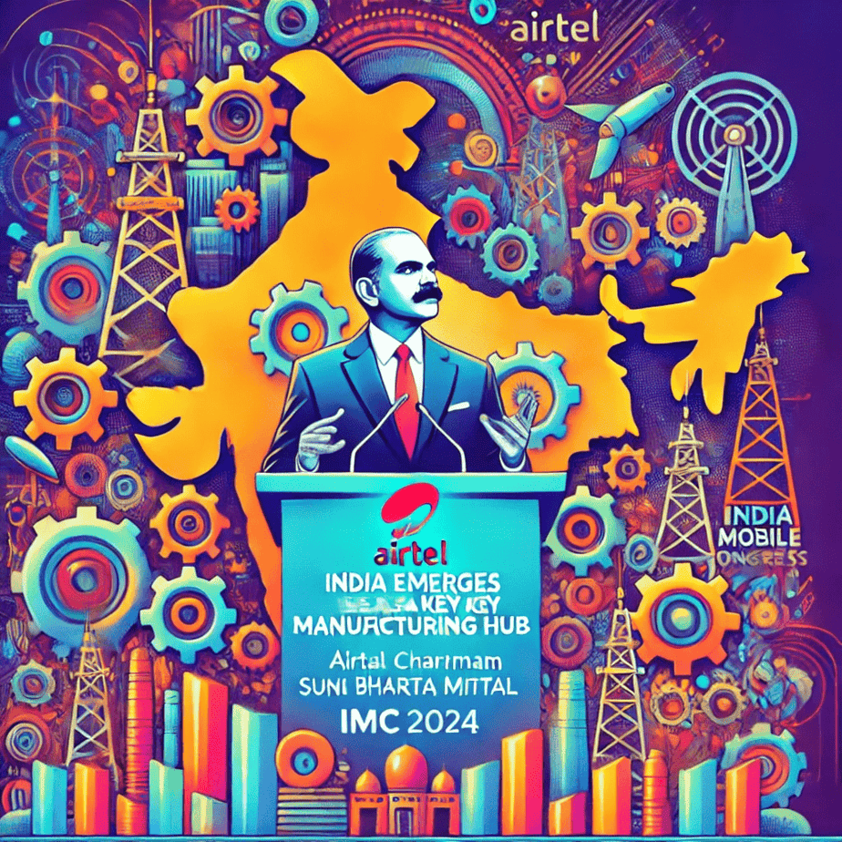 "India Emerges as a Key Manufacturing Hub, Says Airtel Chairman Sunil Bharti Mittal at IMC 2024"